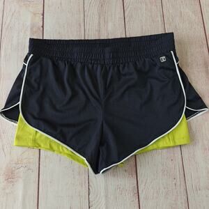 Hind black and neon green active shorts sz M